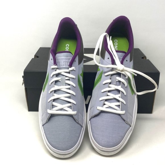 💖MEGA SALE💖Converse Pro Leather OX   Gravel Bold Wasabi Canvas Men’s  170758C - Picture 5 of 10